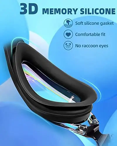 Seago 2 pack Swim Goggles for Men Women Anti Fog No Leaking Adult Water Pool Goggles - 4