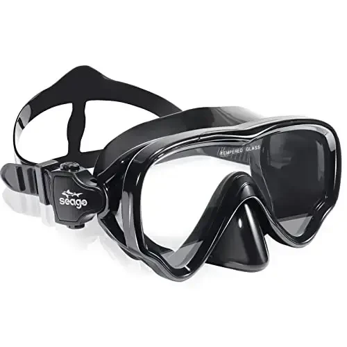 Seago Kids Swim Goggles Snorkel Diving Mask for Youth(5-15), Anti-Fog 180° Clear View - Seago
