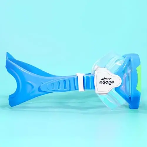 Seago Kids Swim Goggles Snorkel Diving Mask for Youth(5-15), Anti-Fog 180° Clear View - 4