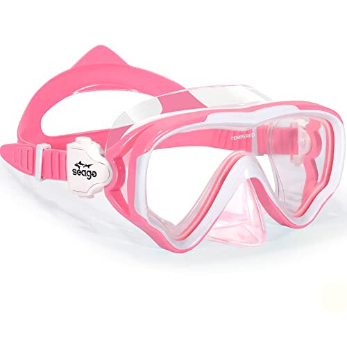 Seago Kids Swim Goggles Snorkel Diving Mask for Youth (5-15), Anti-Fog 180° Clear View - 1