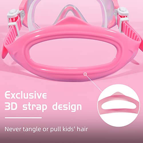 Seago Kids Swim Goggles Snorkel Diving Mask for Youth (5-15), Anti-Fog 180° Clear View - 5