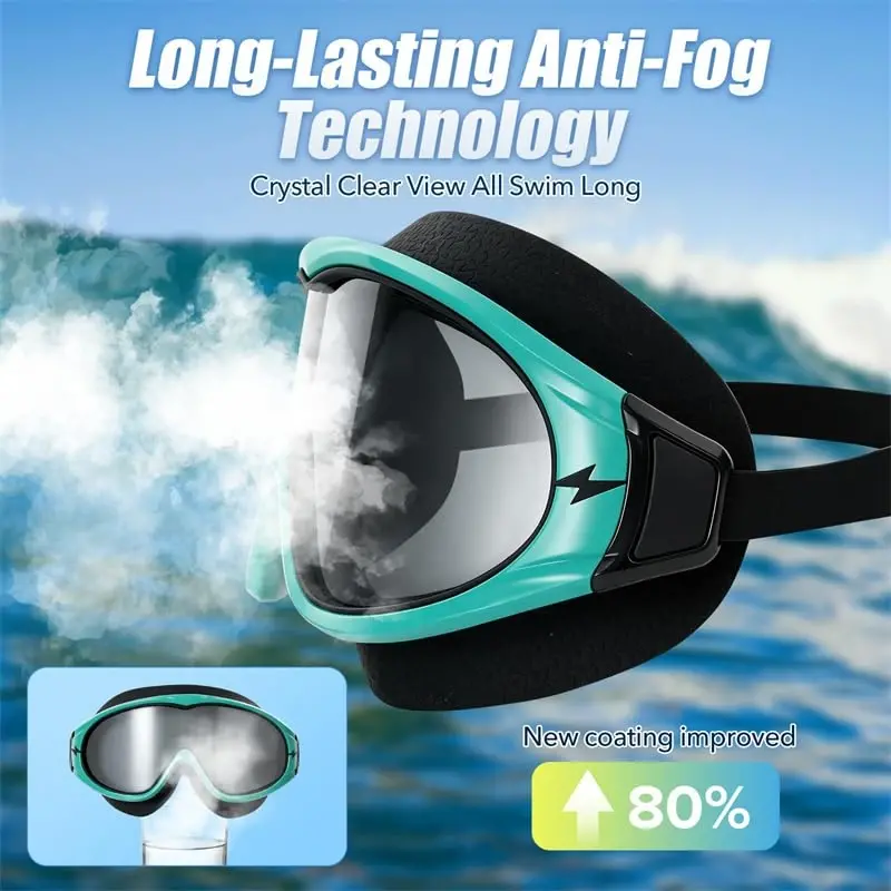Seago Swim Goggles No Leaking Anti-Fog Pool Goggles Swimming Goggles for Adult Men Women Youth, UV Protection 180° Clear View - 5