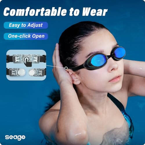 Seago Swimming Goggles 2 Pack Anti-fog Anti-UV Silicone Swim Goggles Adult Women Men - 2