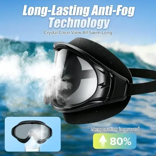 Seago Swim Goggles No Leaking Anti-Fog Pool Goggles Swimming Goggles for Adult Men Women Youth, UV Protection 180° Clear View - 5
