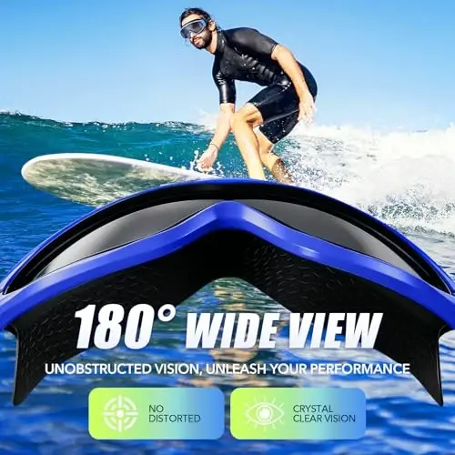 Seago Swim Goggles No Leaking Anti-Fog Pool Goggles Swimming Goggles for Adult Men Women Youth, UV Protection 180° Clear View - SEAGO (1)