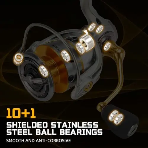 SeaKnight Rapid Saltwater Spinning Reel, 4.7: 1,6.2: 1 High Speed, Max Drag 33Lbs, Smooth Fresh and Saltwater Fishing Reel - 5