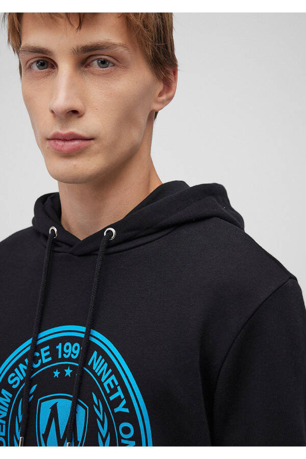 Seal Logo Printed Hooded Black Sweatshirt 0611721-900 - 25