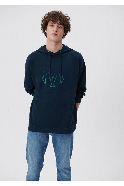 Seal Logo Printed Navy Sweatshirt 0611024-34319 - 3