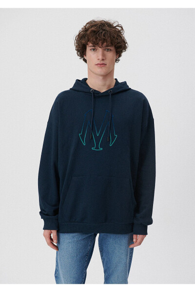 Seal Logo Printed Navy Sweatshirt 0611024-34319 - 4