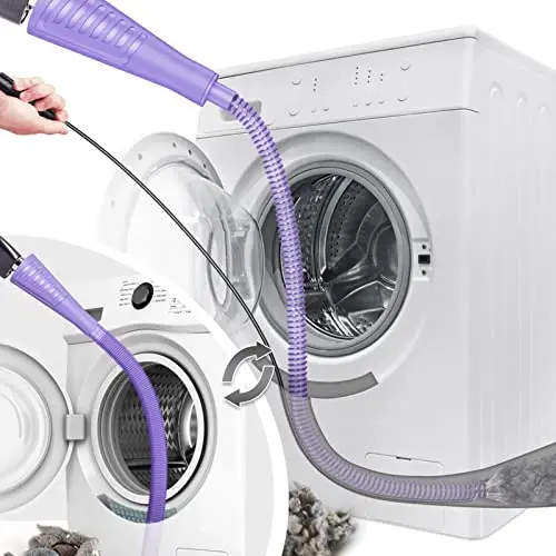 Sealegend 2 Pack Dryer Vent Cleaner Kit Vacuum Hose AttacModazoneent, Dryer Lint Cleaner Kit Lint Remover Tools Hoses with Adapter (Purple) 