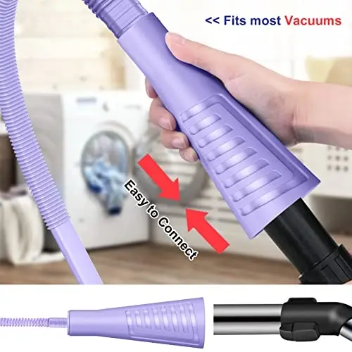 Sealegend 2 Pack Dryer Vent Cleaner Kit Vacuum Hose AttacModazoneent, Dryer Lint Cleaner Kit Lint Remover Tools Hoses with Adapter (Purple) - 4