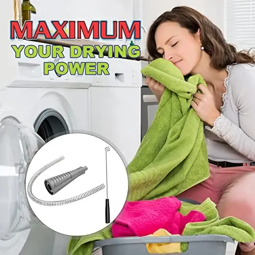 Sealegend 2PCS Quritgich shamollatish tozalagich to'plami yo'riqnoma simli vakuum shlangi AttacModazoneent cho'tkasi tuklarni tozalash moslamasi yuqori bosimli yuvish mashinasi va quritgich shamollatish vakuum shlangi kulrang - 5