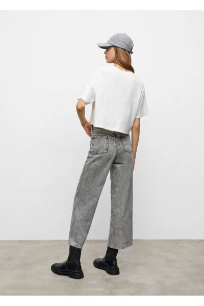 Seam-Free Cuffed Culotte Jean - 3