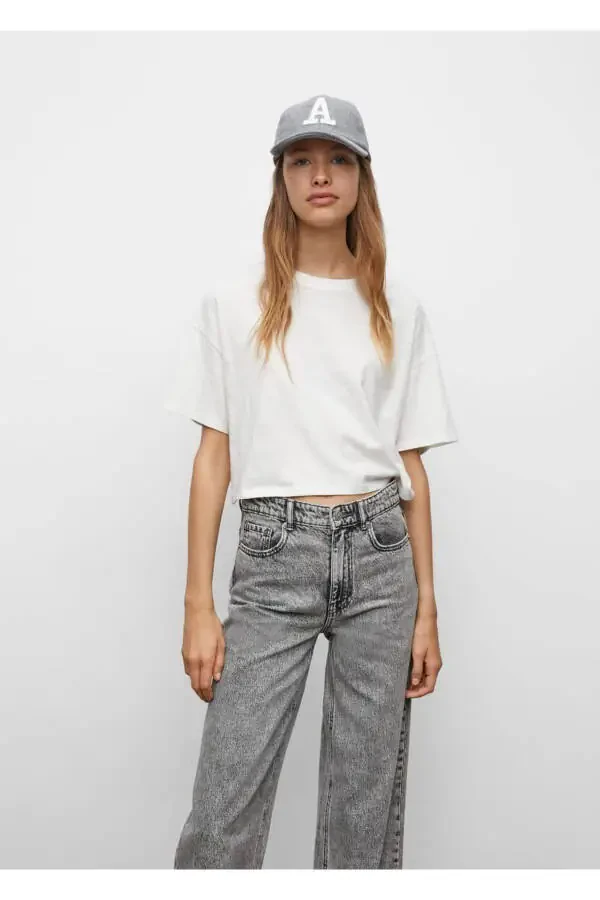 Seam-Free Cuffed Culotte Jean - 5