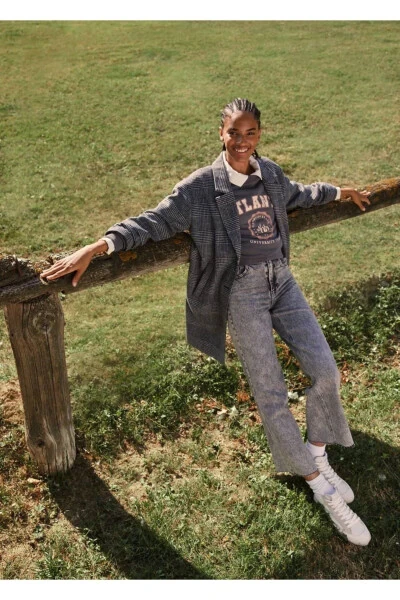 Seam-Free Cuffed Culotte Jean - 7