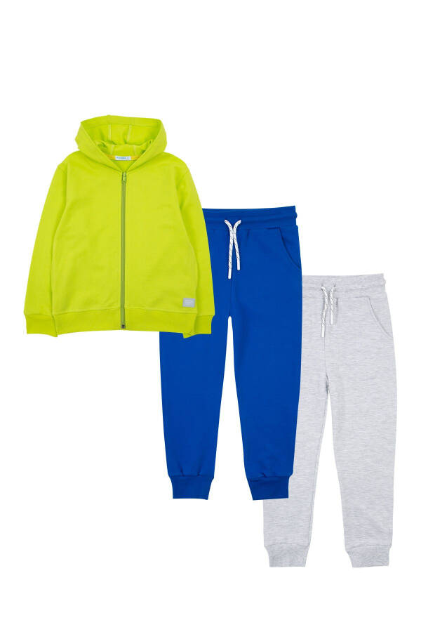 Seasonal 100% Cotton Thin 3-Piece Tracksuit - 1