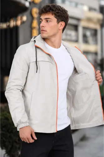 Seasonal Colored Zippered Raincoat PLDP 2920 - 3