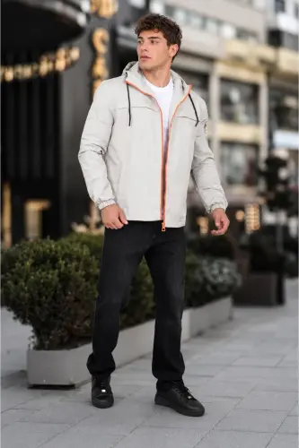 Seasonal Colored Zippered Raincoat PLDP 2920 - 4