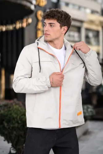Seasonal Colored Zippered Raincoat PLDP 2920 - 5