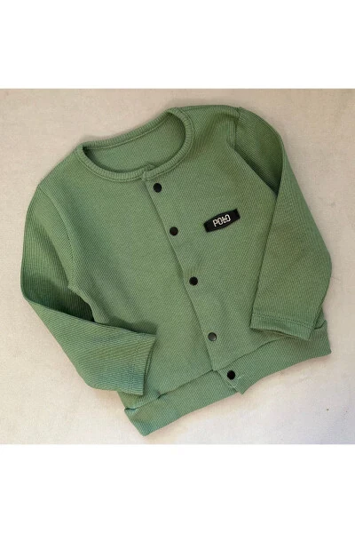 Seasonal Front Snap Fleece Seasonal Cardigan - SANTRALBEBE