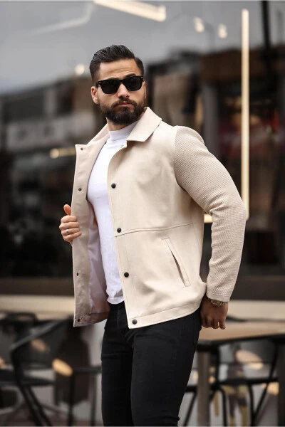 Seasonal Jacket with Knitted Sleeves - FREED MOND (1)