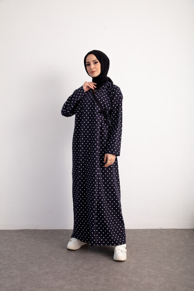 Seasonal Prayer Dress with Side Tie, Polka Dot - 2