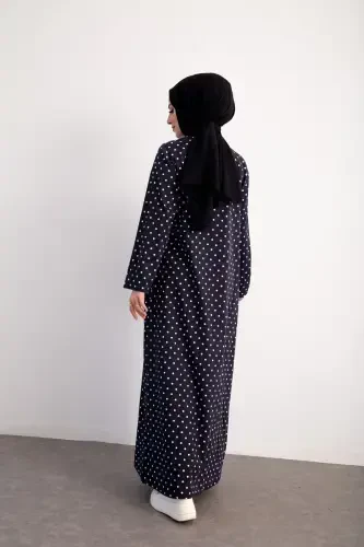 Seasonal Prayer Dress with Side Tie, Polka Dot - 5
