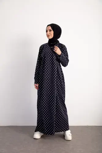 Seasonal Prayer Dress with Side Tie, Polka Dot - 6