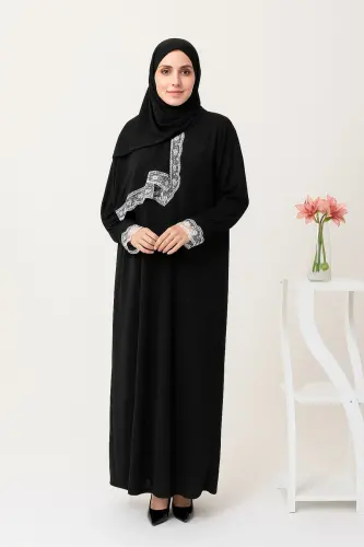 Seasonal Self-Veiled Lace Women's Prayer Dress, Non-Sweating Prayer Outfit - 7