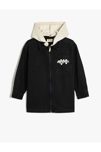 Seasonal Shirt Jacket Hooded with Pockets Cotton - 3