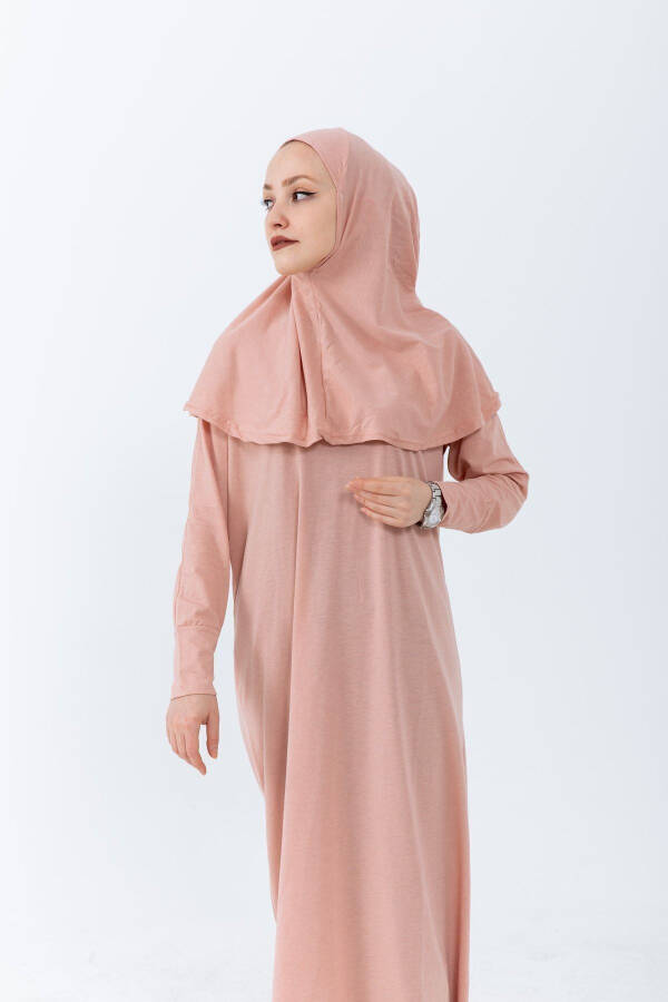 Seasonal Stylish Self-Hijab Women's Prayer Dress, Non-Sweating Prayer Outfit, Ferace - 2