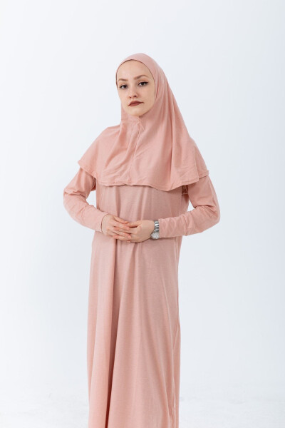 Seasonal Stylish Self-Hijab Women's Prayer Dress, Non-Sweating Prayer Outfit, Ferace - 3