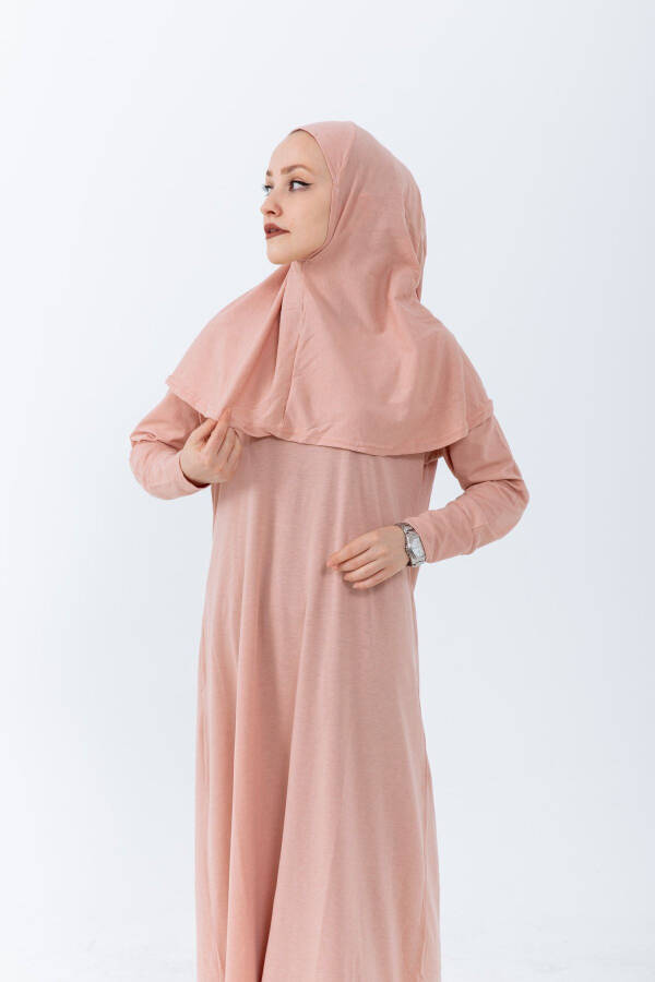 Seasonal Stylish Self-Hijab Women's Prayer Dress, Non-Sweating Prayer Outfit, Ferace - 4