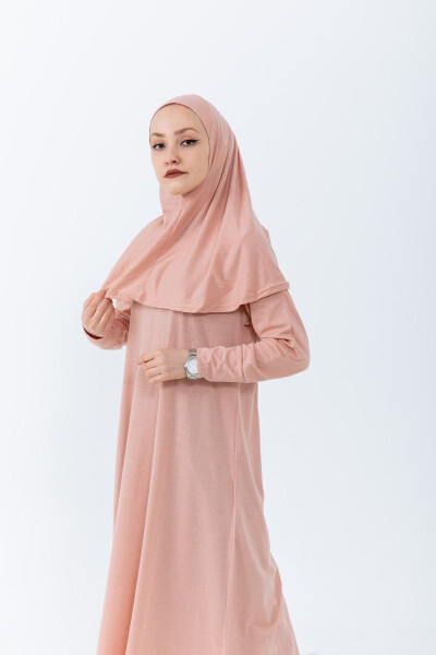 Seasonal Stylish Self-Hijab Women's Prayer Dress, Non-Sweating Prayer Outfit, Ferace - 5