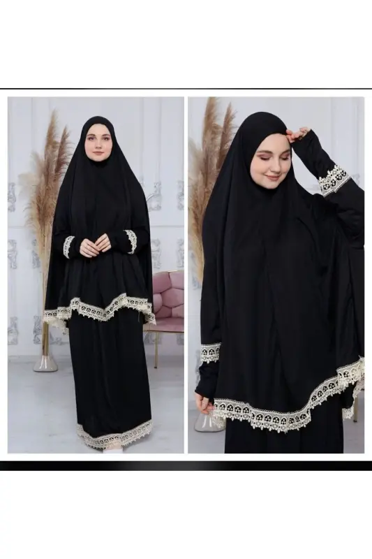 Seasonal Two-Piece Women's Modest Embroidered Prayer Dress, Non-Sweating Prayer Outfit - 6