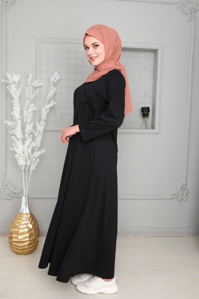 Seasonal Women's Hijab Dress for Prayer, Prayer Dress, Fluid Ferace - 3