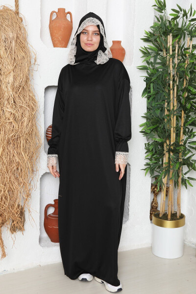 Seasonal Women's Hijab Prayer Dress, Sweat-Proof Prayer Outfit, Draped Ferace - 2