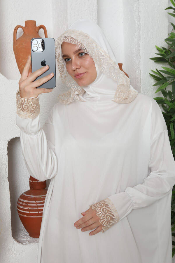 Seasonal Women's Modest Prayer Dress with Headscarf, Sweat-Resistant Prayer Outfit, Loose Ferace - 1