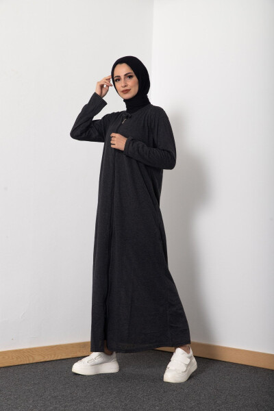 Seasonal Zippered Abaya for Women - 3