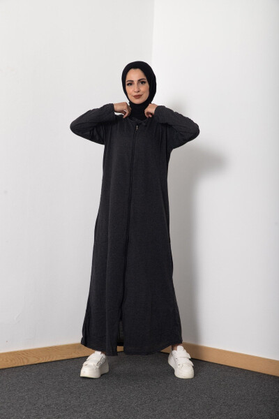 Seasonal Zippered Abaya for Women - 5