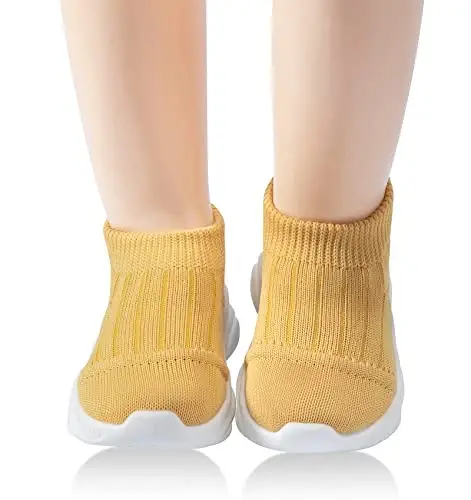 SEBELLST Baby Boy Girl Sneakers Toddler Infant First Walking Shoes Non-Skid Indoor Baby Sneakers Soft Sole Non Slip Cotton Mesh Breathable Lightweight Baby Shoes - 2