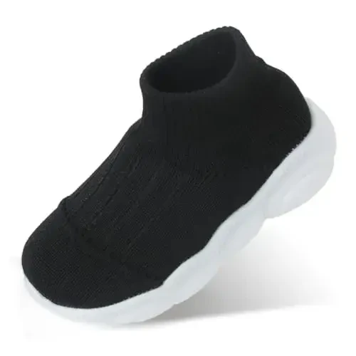 SEBELLST Baby Boy Girl Sneakers Toddler Infant First Walking Shoes Non-Skid Indoor Baby Sneakers Soft Sole Non Slip Cotton Mesh Breathable Lightweight Baby Shoes - SEBELLST