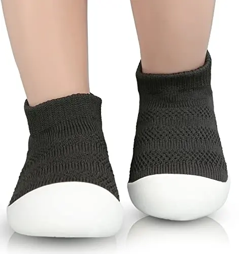 SEBELLST Baby Boy Girl Sneakers Toddler Infant First Walking Shoes Non-Skid Indoor Baby Sneakers Soft Sole Non Slip Cotton Mesh Breathable Lightweight Baby Shoes - SEBELLST (1)