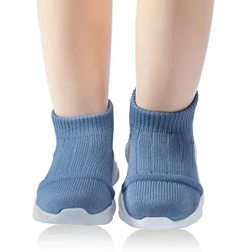SEBELLST Baby Boy Girl Sneakers Toddler Infant First Walking Shoes Non-Skid Indoor Baby Sneakers Soft Sole Non Slip Cotton Mesh Breathable Lightweight Baby Shoes - SEBELLST (1)