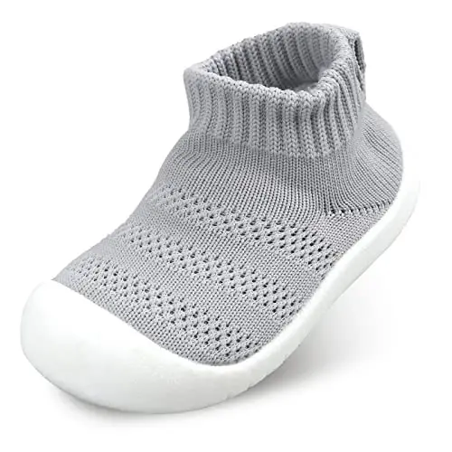 SEBELLST Baby Boy Girl Sneakers Toddler Infant First Walking Shoes Non-Skid Indoor Baby Sneakers Soft Sole Non Slip Cotton Mesh Breathable Lightweight Baby Shoes 