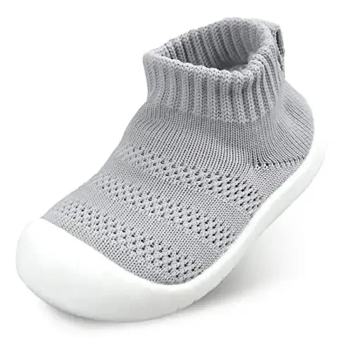 SEBELLST Baby Boy Girl Sneakers Toddler Infant First Walking Shoes Non-Skid Indoor Baby Sneakers Soft Sole Non Slip Cotton Mesh Breathable Lightweight Baby Shoes - 1