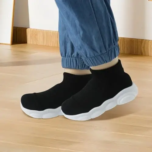 SEBELLST Baby Boy Girl Sneakers Toddler Infant First Walking Shoes Non-Skid Indoor Baby Sneakers Soft Sole Non Slip Cotton Mesh Breathable Lightweight Baby Shoes - 2