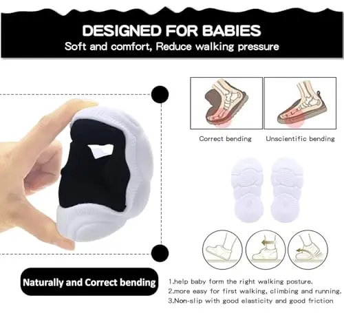 SEBELLST Baby Boy Girl Sneakers Toddler Infant First Walking Shoes Non-Skid Indoor Baby Sneakers Soft Sole Non Slip Cotton Mesh Breathable Lightweight Baby Shoes - 5
