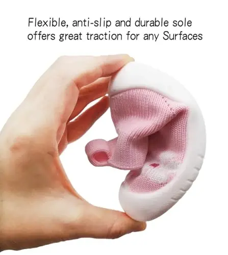 SEBELLST Baby Boy Girl Sneakers Toddler Infant First Walking Shoes Non-Skid Indoor Baby Sneakers Soft Sole Non Slip Cotton Mesh Breathable Lightweight Baby Shoes - 2