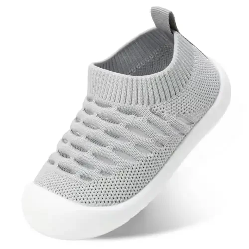 SEBELLST Baby Boy Girl Sneakers Toddler Infant First Walking Shoes Non-Skid Indoor Baby Sneakers Soft Sole Non Slip Cotton Mesh Breathable Lightweight Baby Shoes - 1